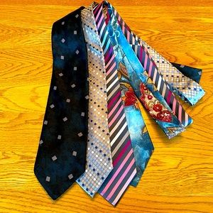 Four adult neck ties.